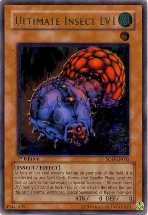 Ultimate Insect LV1 Ultimate Rare SOD-EN005 Unlimited Yu-Gi-Oh card from Soul of the Duelist