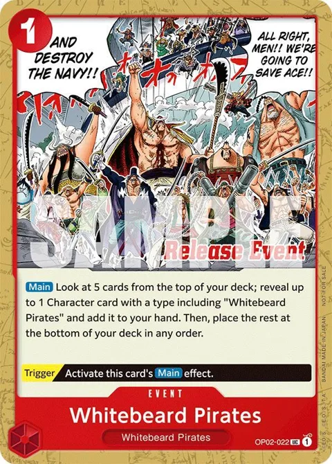 Whitebeard Pirates ST15 - ST20 Release Event Pack OP02-022 One Piece card from One Piece Promotion Cards