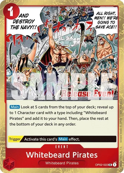 Whitebeard Pirates ST15 - ST20 Release Event Winner Pack OP02-022 One Piece card from One Piece Promotion Cards