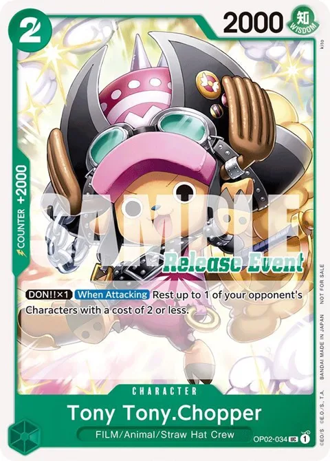 Tony Tony.Chopper ST15 - ST20 Release Event Pack OP02-034 One Piece card from One Piece Promotion Cards