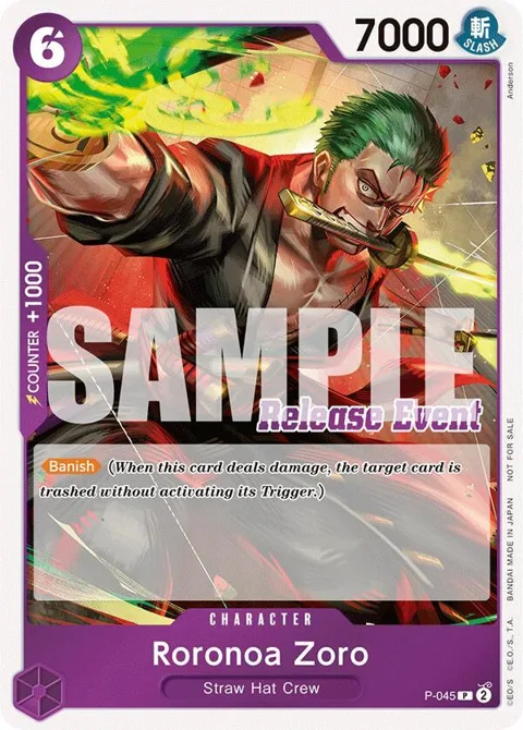 Roronoa Zoro ST15 - ST20 Release Event Winner Pack P-045 One Piece card from One Piece Promotion Cards