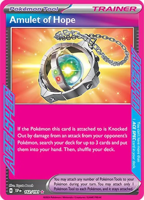 Amulet of Hope #162/191 Holofoil Pokémon card from Surging Sparks