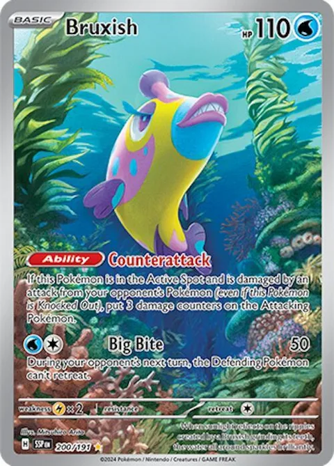 Bruxish #200/191 Holofoil Pokémon card from Surging Sparks
