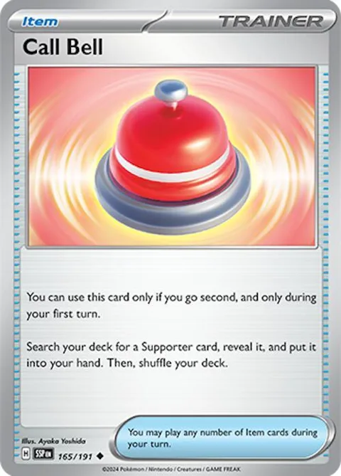 Call Bell #165/191 Pokémon card from Surging Sparks