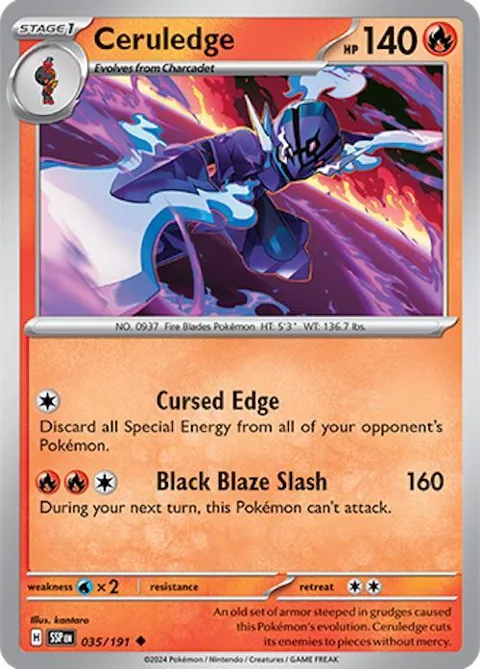 Ceruledge #035/191 Pokémon card from Surging Sparks