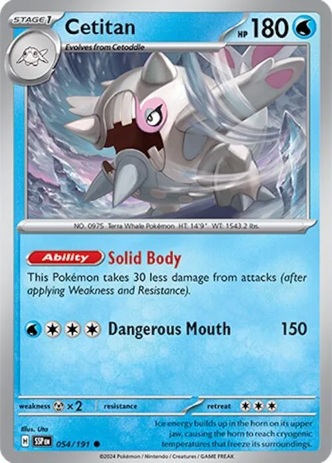 Cetitan #054/191 Pokémon card from Surging Sparks