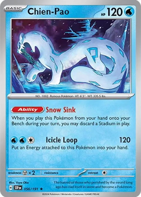 Chien-Pao #056/191 Reverse Holofoil Pokémon card from Surging Sparks