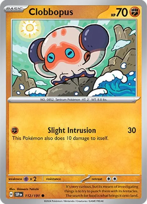 Clobbopus #112/191 Pokémon card from Surging Sparks