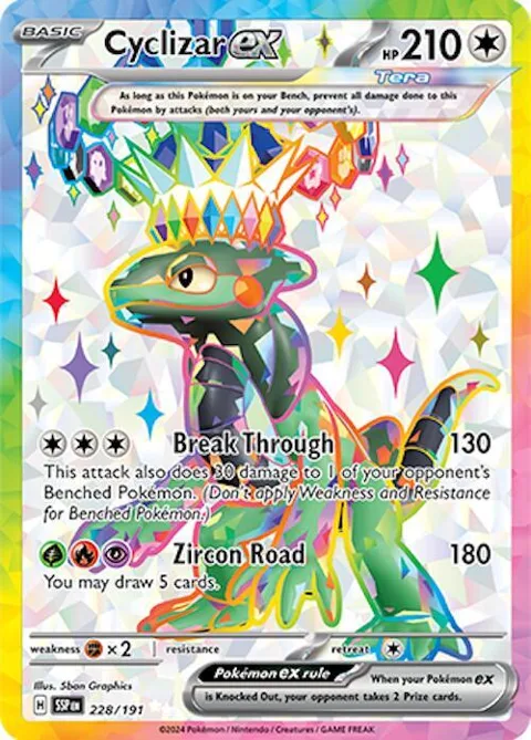 Cyclizar ex #228/191 Holofoil Pokémon card from Surging Sparks