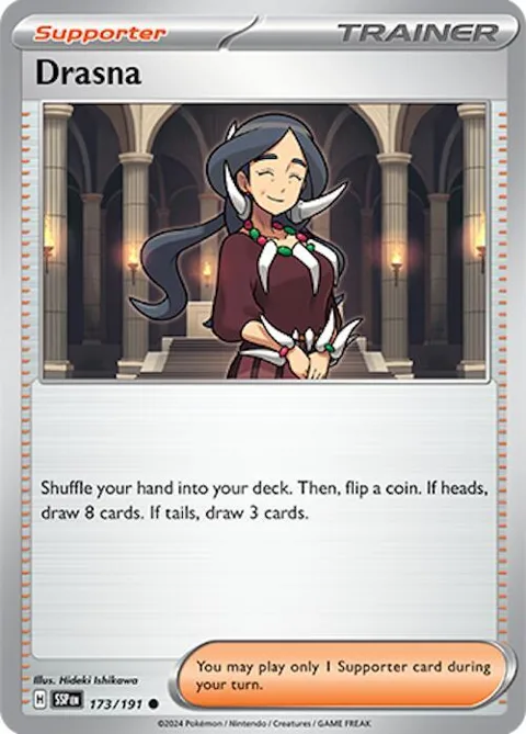 Drasna #173/191 Pokémon card from Surging Sparks