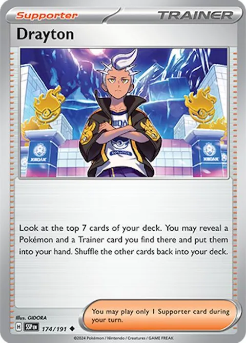 Drayton #174/191 Pokémon card from Surging Sparks