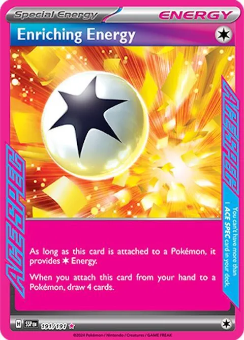 Enriching Energy #191/191 Holofoil Pokémon card from Surging Sparks