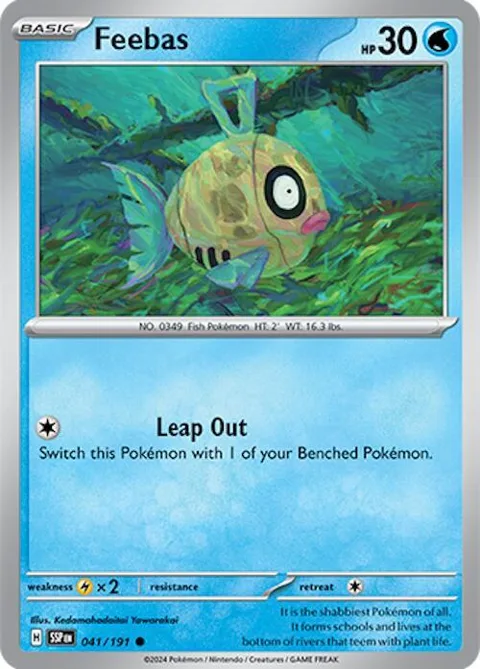 Feebas #041/191 Pokémon card from Surging Sparks