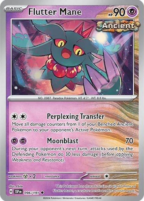 Flutter Mane #096/191 Reverse Holofoil Pokémon card from Surging Sparks