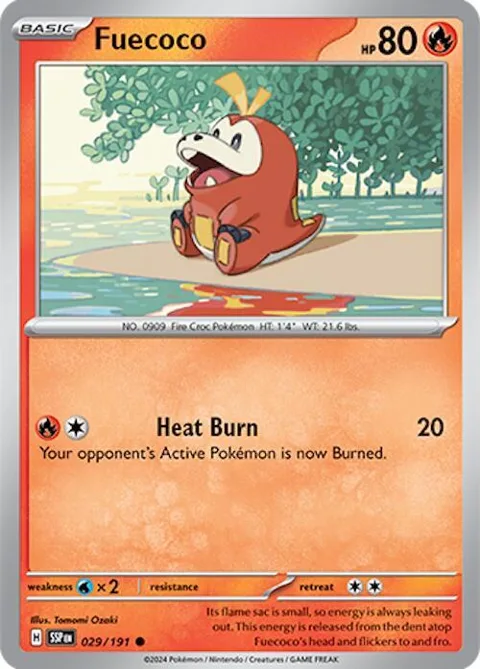 Fuecoco #029/191 Pokémon card from Surging Sparks