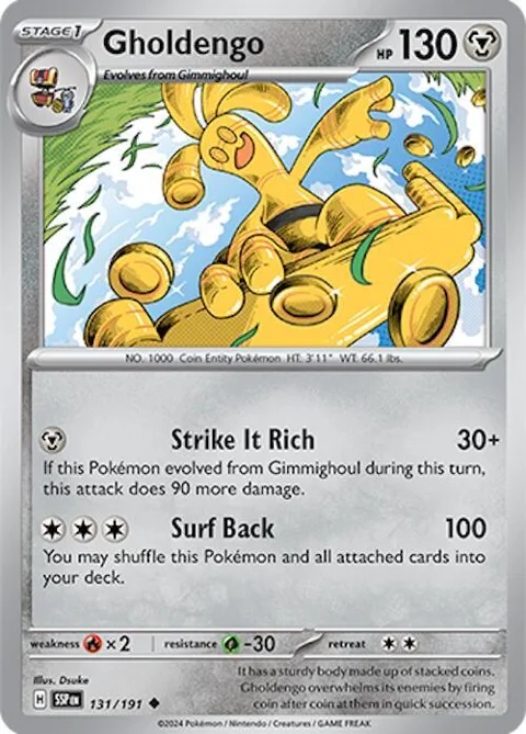 Gholdengo #131/191 Pokémon card from Surging Sparks