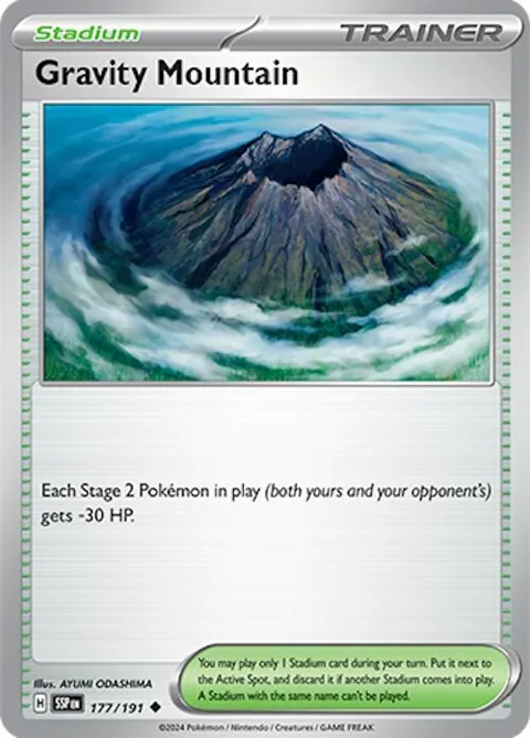 Gravity Mountain #177/191 Pokémon card from Surging Sparks