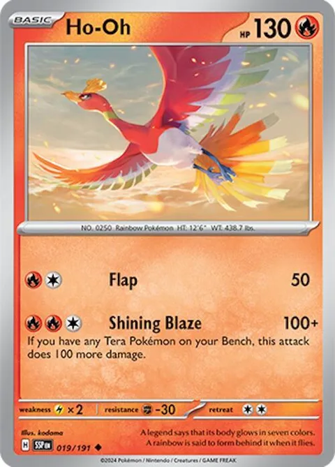 Ho-Oh #019/191 Pokémon card from Surging Sparks