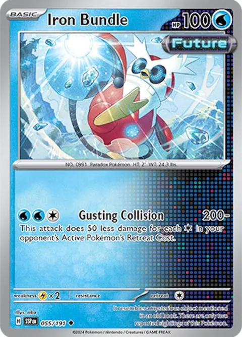 Iron Bundle #055/191 Reverse Holofoil Pokémon card from Surging Sparks