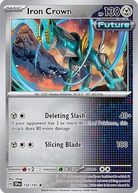 Iron Crown #132/191 Reverse Holofoil Pokémon card from Surging Sparks