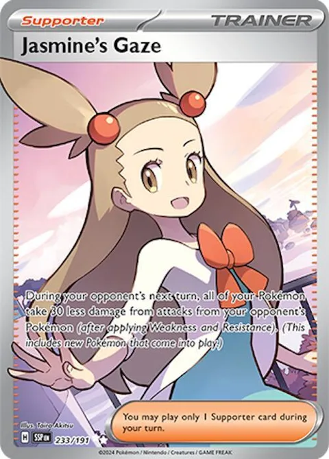 Jasmine's Gaze #233/191 Holofoil Pokémon card from Surging Sparks