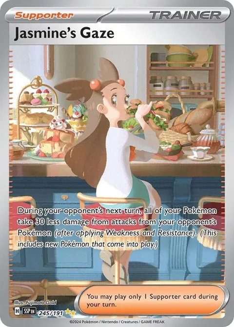 Jasmine's Gaze #245/191 Holofoil Pokémon card from Surging Sparks
