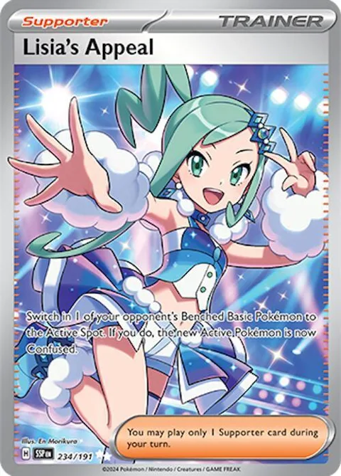 Lisia's Appeal #234/191 Holofoil Pokémon card from Surging Sparks