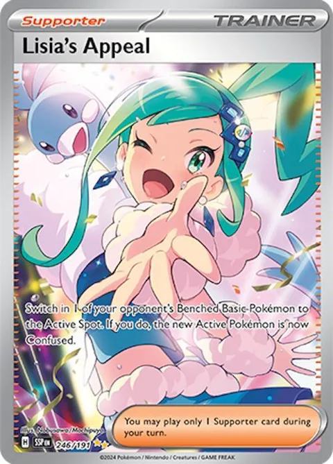 Lisia's Appeal #246/191 Holofoil Pokémon card from Surging Sparks