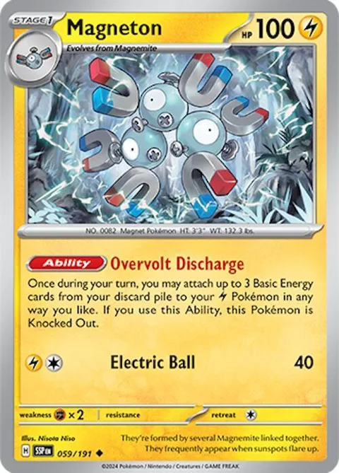 Magneton #059/191 Pokémon card from Surging Sparks
