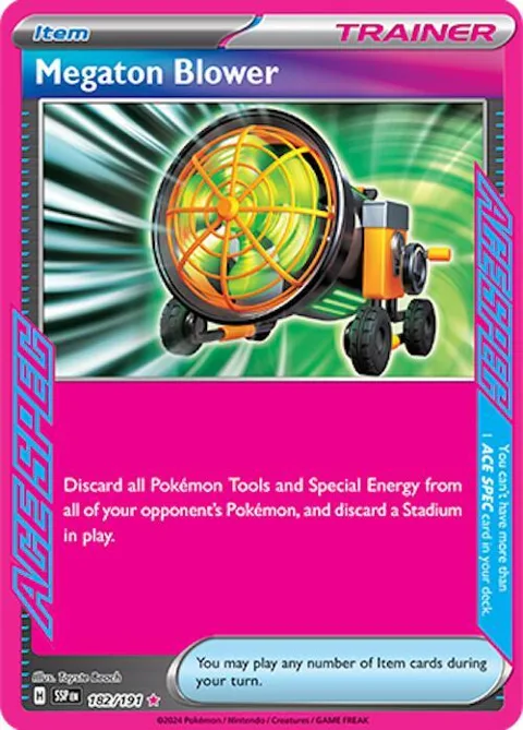 Megaton Blower #182/191 Holofoil Pokémon card from Surging Sparks