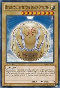 Hieratic Seal of the Sun Dragon Overlord GAOV-EN002 Unlimited Yu-Gi-Oh card from Galactic Overlord