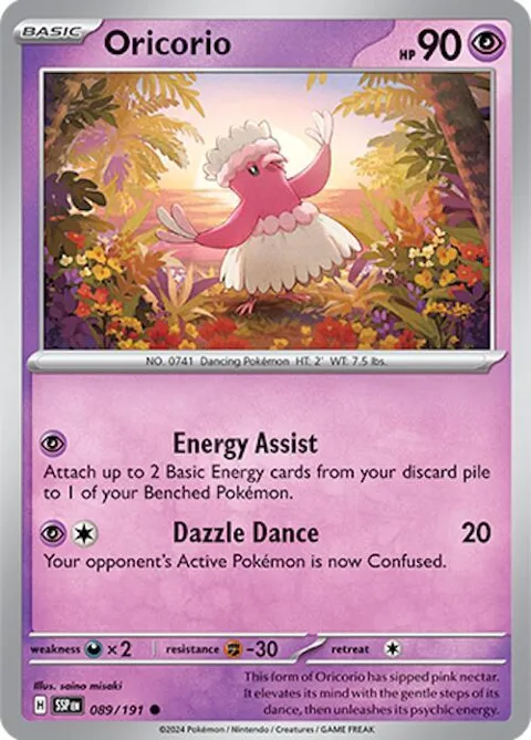 Oricorio #089/191 Pokémon card from Surging Sparks