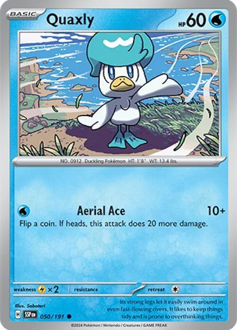 Quaxly #050/191 Pokémon card from Surging Sparks