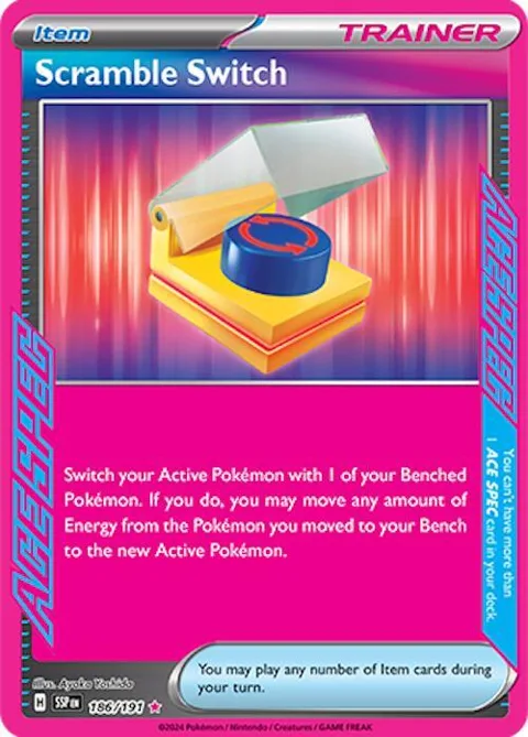 Scramble Switch #186/191 Holofoil Pokémon card from Surging Sparks