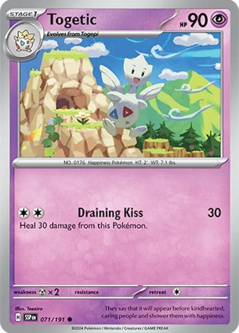 Togetic #071/191 Pokémon card from Surging Sparks