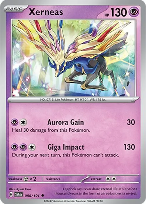 Xerneas #088/191 Pokémon card from Surging Sparks