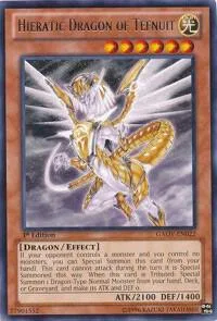 Hieratic Dragon of Tefnuit GAOV-EN022 Yu-Gi-Oh card from Galactic Overlord