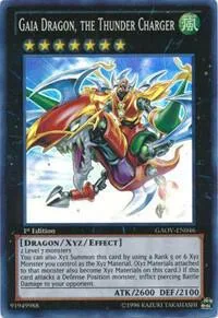 Gaia Dragon, the Thunder Charger GAOV-EN046 1st Edition Yu-Gi-Oh card from Galactic Overlord
