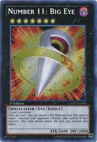 Number 11: Big Eye GAOV-EN090 1st Edition Yu-Gi-Oh card from Galactic Overlord