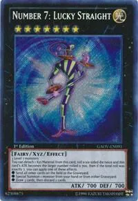 Number 7: Lucky Straight GAOV-EN091 Unlimited Yu-Gi-Oh card from Galactic Overlord