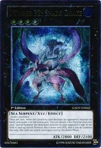 Number 32: Shark Drake Ultimate Rare GAOV-EN042 1st Edition Yu-Gi-Oh card from Galactic Overlord