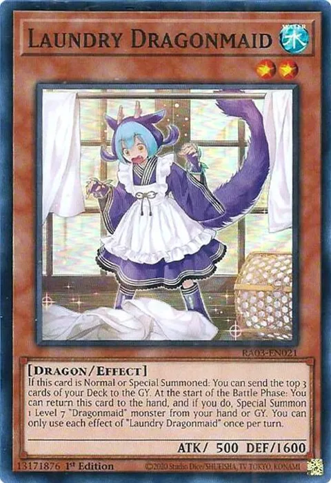 Laundry Dragonmaid RA03-EN021 Yu-Gi-Oh card from Quarter Century Bonanza