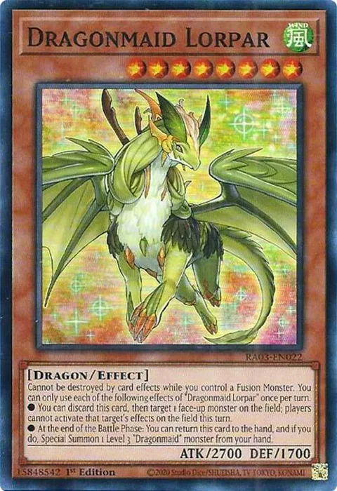 Dragonmaid Lorpar RA03-EN022 Yu-Gi-Oh card from Quarter Century Bonanza