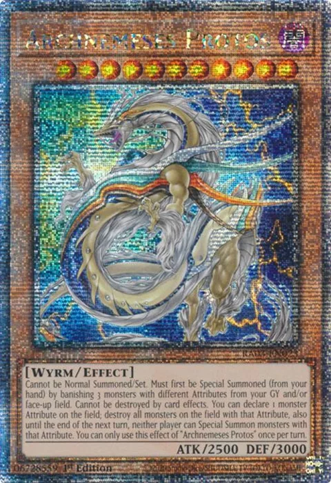 Archnemeses Protos Quarter Century Secret Rare RA03-EN023 Yu-Gi-Oh card from Quarter Century Bonanza
