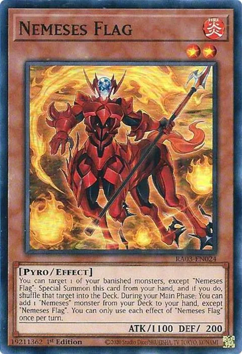 Nemeses Flag RA03-EN024 Yu-Gi-Oh card from Quarter Century Bonanza