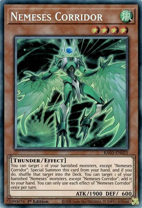 Nemeses Corridor Prismatic Collector's Rare RA03-EN025 Yu-Gi-Oh card from Quarter Century Bonanza
