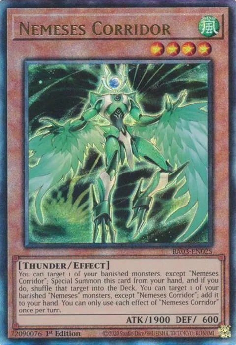 Nemeses Corridor Prismatic Ultimate Rare RA03-EN025 Yu-Gi-Oh card from Quarter Century Bonanza