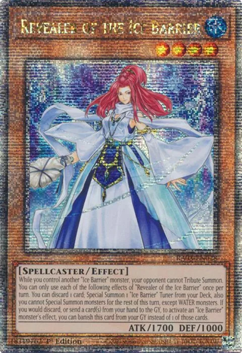 Revealer of the Ice Barrier Quarter Century Secret Rare RA03-EN028 Yu-Gi-Oh card from Quarter Century Bonanza