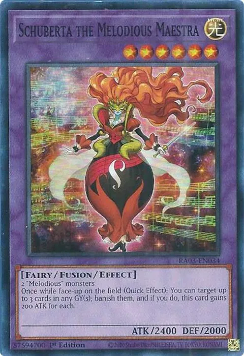 Schuberta the Melodious Maestra RA03-EN034 Yu-Gi-Oh card from Quarter Century Bonanza