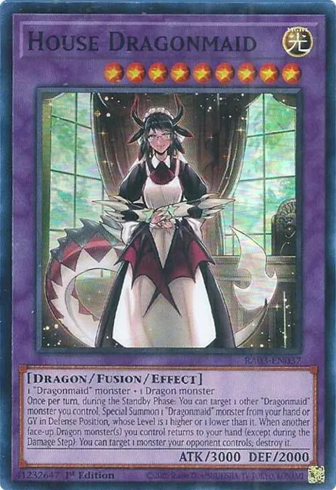 House Dragonmaid RA03-EN037 Yu-Gi-Oh card from Quarter Century Bonanza